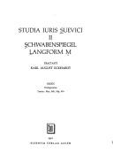 Cover of: Schwabenspiegel: Langform M.
