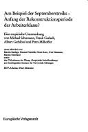 Cover of: Am Beispiel der Septemberstreiks, Anfang der Rekonstruktionsperiode der Arbeiterklasse?