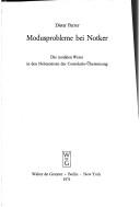 Cover of: Modusprobleme bei Notker. by Dieter Furrer