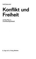 Cover of: Konflikt und Freiheit by Ralf Dahrendorf