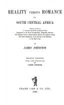 Cover of: Reality versus romance in South Central Africa | James Johnston