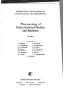 Cover of: Pharmacology of gastrointestinal motility and secretion.
