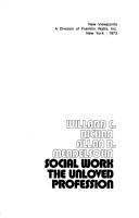 Cover of: Social work: the unloved profession
