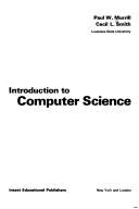 Cover of: Introduction to computer science