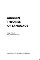 Modern theories of language by Philip W. Davis