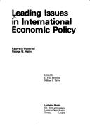 Cover of: Leading issues in international economic policy: essays in honor of George N. Halm.