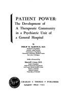 Patient power by Philip M. Margolis