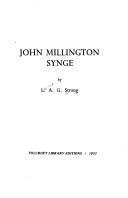 John Millington Synge by L. A. G. Strong