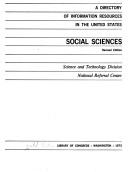 Cover of: A directory of information resources in the United States: social sciences.