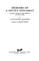 Memoirs of a Soviet diplomat by Alexandre Barmine