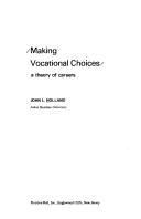Making vocational choices by John L. Holland