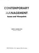 Cover of: Contemporary management: issues and viewpoints.