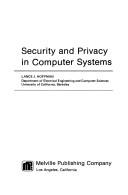 Cover of: Security and privacy in computer systems. by Lance J. Hoffman