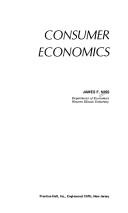 Cover of: Consumer economics by James F. Niss