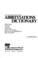 Cover of: Abbreviations dictionary by Ralph De Sola