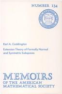 Cover of: Extension theory of formally normal and symmetric subspaces
