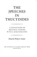 The Speeches in Thucydides by Philip A. Stadter