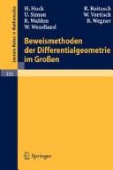 Cover of: Beweismethoden der Differentialgeometrie im Grossen