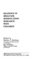 Cover of: Readings in behavior modification research with children.