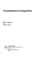 Cover of: Foundations of linguistics