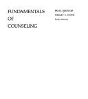 Fundamentals of counseling by Bruce Shertzer