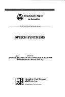 Cover of: Speech synthesis