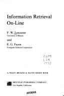 Cover of: Information retrieval on-line by Frederick Wilfrid Lancaster