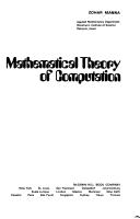 Cover of: Mathematical theory of computation. by Zohar Manna