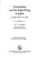 Cover of: Nationalism and the right wing in Japan by Ivan I. Morris, Ivan I. Morris