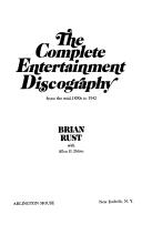 Cover of: The complete entertainment discography, from the mid-1890s to 1942