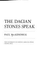 Cover of: The  Dacian stones speak by Paul Lachlan MacKendrick