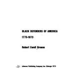 Cover of: Black defenders of America, 1775-1973.