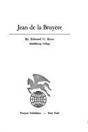 Cover of: Jean de la Bruyère