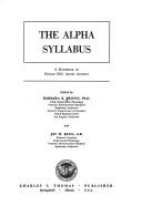 Cover of: The alpha syllabus: a handbook of human EEG alpha activity.