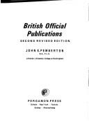 Cover of: British official publications by John E. Pemberton