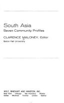 Cover of: South Asia; seven community profiles by Maloney, Clarence.