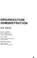 Cover of: Educational organization and administration by Edgar Leroy Morphet