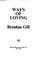 Cover of: Ways of loving.