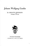 Cover of: Johann Wolfgang Goethe. by Liselotte Dieckmann