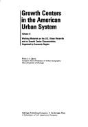 Cover of: Growth centers in the American urban system