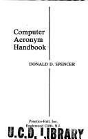 Cover of: Computer acronym handbook