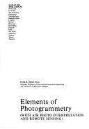 Cover of: Elements of photogrammetry by Paul R. Wolf, Paul R. Wolf