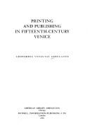 Cover of: Printing and publishing in fifteenth-century Venice. by Leonardas Vytautas Gerulaitis