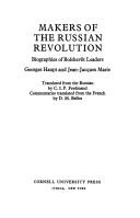 Cover of: Makers of the Russian revolution by Georges Haupt