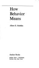 Cover of: How behavior means