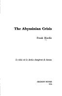 The Abyssinian crisis by Frank Hardie