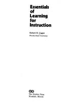 Cover of: Essentials of learning for instruction. by Robert M. Gagné