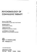 Cover of: Psychobiology of convulsive therapy.