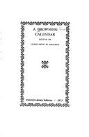 Cover of: A Browning calendar by Robert Browning