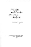 Cover of: Principles and practice of textual analysis